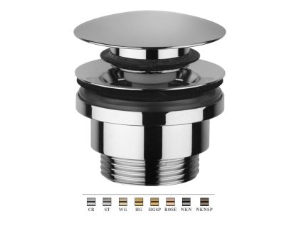 Clik-clak pro umyvadla s přepadem Universální 0-70 (Barva Chrom)