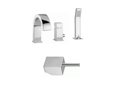 LEVEL vanová stojánková baterie (Barva Chrom)