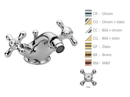VIOLA bidetová baterie s výpustí (Barva Chrom)