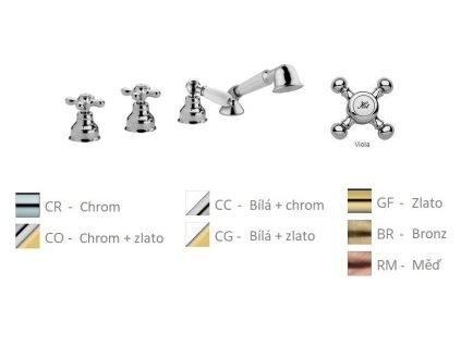 VIOLA vanová stojánková baterie (Barva Chrom)