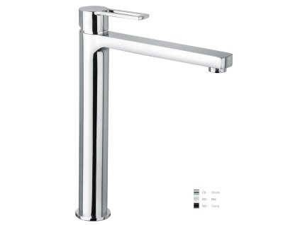 RINGO stojánková umyvadlová baterie, vysoká (Barva Matná černá)