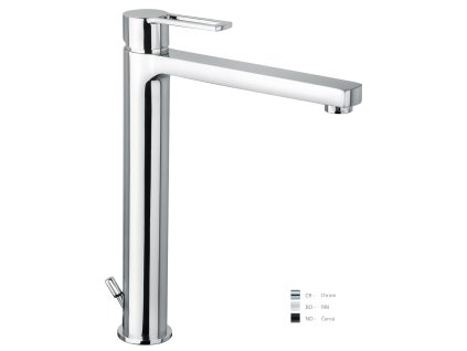 RINGO stojánková umyvadlová baterie, vysoká (Barva Matná černá)