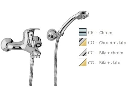 NETTUNO DUE vanová baterie vč. sprch. kompletu (Barva Chrom)