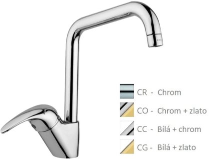 NETTUNO DUE dřezová stojánková baterie (Barva Chrom)