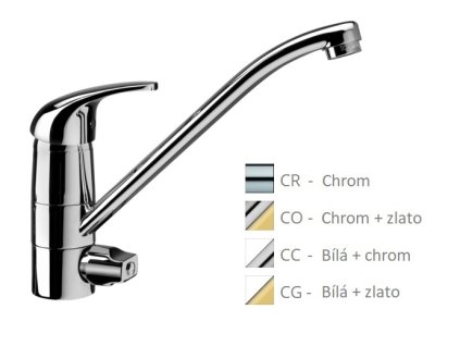 NETTUNO DUE dřezová stojánková baterie (myčka) (Barva Chrom)