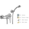 NETTUNO DUE sprchová baterie se sprch.kompletem (Barva Chrom)