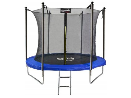 Trampolína 312 cm + vnitřní ochranná síť + žebřík, MODRÁ