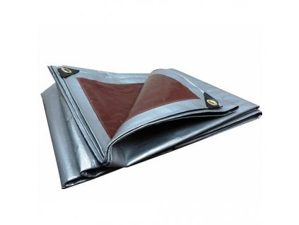 Krycí plachta stříbrno-hnědá 4x5 (210g/m²)