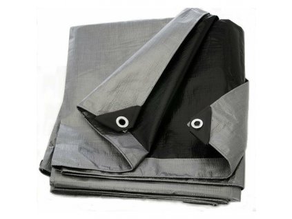Krycí plachta stříbrno-černá 10x12 (260g/m²)