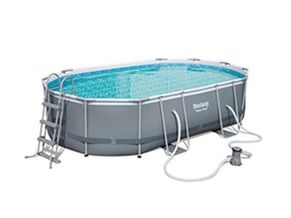 Bazén Bestway® Power Steel™, 56448, kartušová filtrácia, rebrík, plachta, dávkovač, 488x305x107 cm