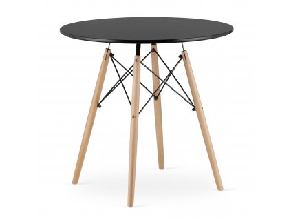 Stôl okrúhly TODI 80cm - čierny