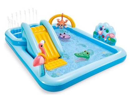 Bazén Intex® 57161, Jungle adventure play center, detský, nafukovacie detské ihrisko, 244x198x71 cm