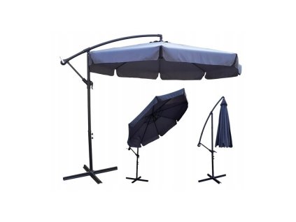 Slunečník ROMA, 350 cm, tmavě šedý