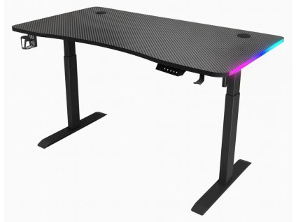 Elektrický Herní stůl RGB 140x60 BR02 Černý