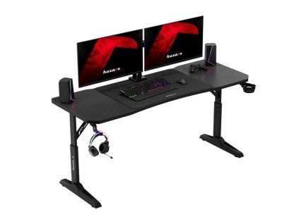 cierny herny stol huzaro hero 46 black 160 cm