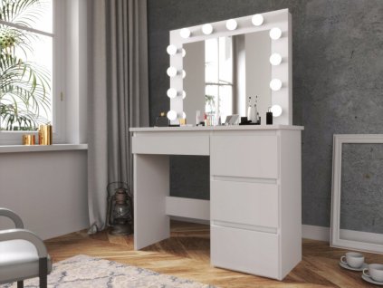 Toaletní stolek HOLLYWOOD PREMIUM WHITE