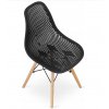 Jídelní židle čierna Basic/sieť Škandinávsky štýl