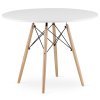 Stôl okrúhly TODI 100 cm - biely
