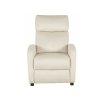 Rozkládací relaxační sametové křeslo do obývacího pokoje Béžové