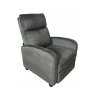 Rozkládací relaxační sametové křeslo do obývacího pokoje Šedé