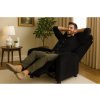 Rozkládací relaxační sametové křeslo do obývacího pokoje Černé
