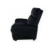 Rozkládací relaxační sametové křeslo do obývacího pokoje Černé