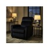 Rozkládací relaxační sametové křeslo do obývacího pokoje Černé