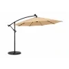 Slunečník LED, 300 cm, TMAVO BĚŽOVÝ
