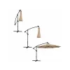 Slunečník LED, 300 cm, TMAVO BĚŽOVÝ