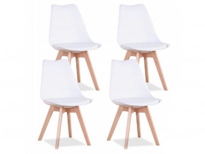 4x scaun EIFFEL stil scandinav - Alb