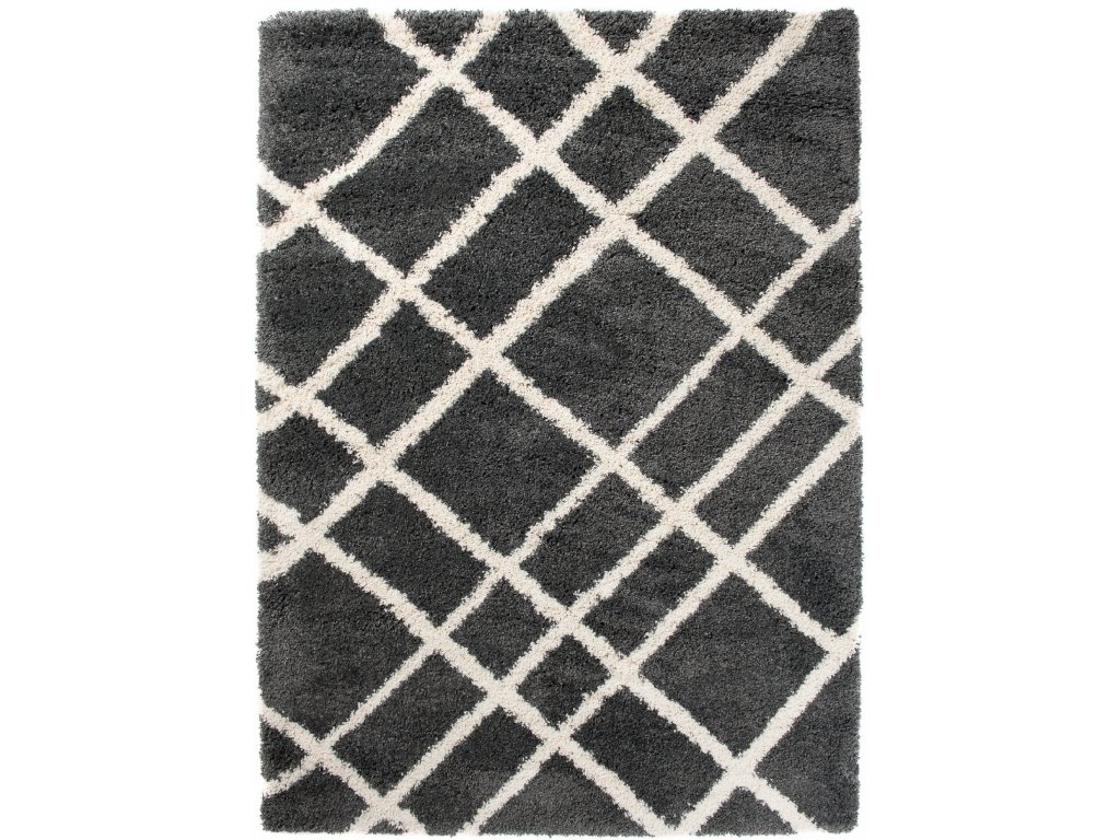 Huňatý koberec T900A FUME HIMALAYA Grey Rozmer: 60x100