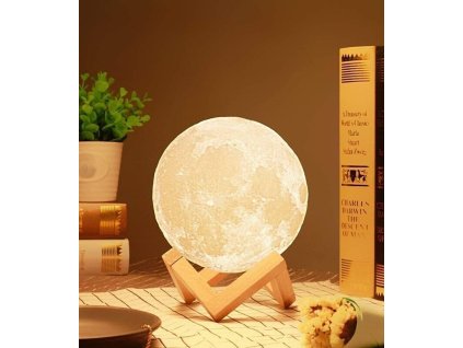 LAMPKA NOCNA KSIEZYC 3D 25 CM MOONLIGHT LAMPA MOON DWIE BARWY SWIECENIA1