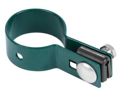 Objímka Strend Pro EUROSTANDARD, 38 mm, koncová, zelená, Zn+PVC, RAL6005, na okrúhly stĺpik