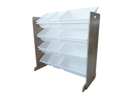 115203 2 regal organizer na hracky 85 x 30 x 80 cm biely