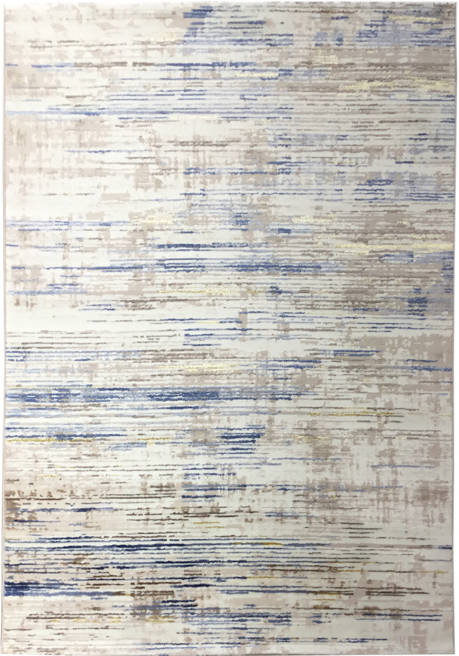 Moderný koberec D683M Biela/Tmavomodrá ASTHANE White Rozmer: 200x300