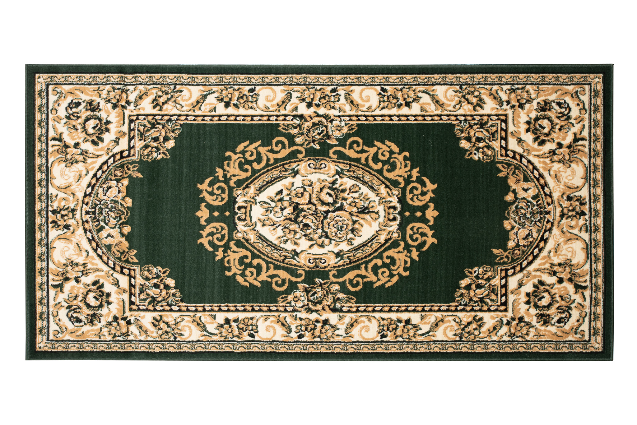 Tradičný koberec/behúň  F739A GREEN ATLAS PP Zelený Rozmer: 100x200