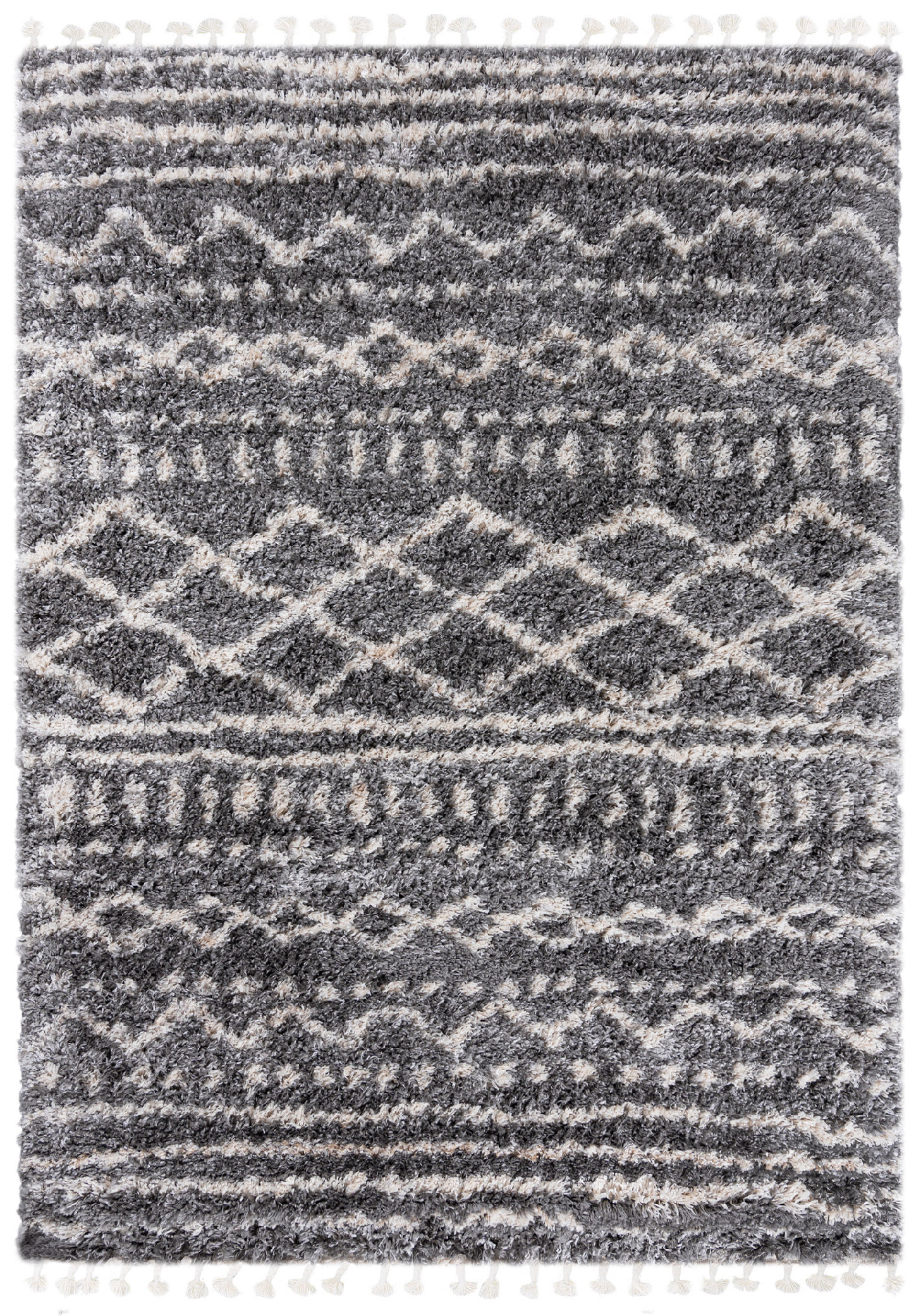Huňatý koberec FN28A DARK GREY AZTEC EJF Sivý Rozmer: 60x100