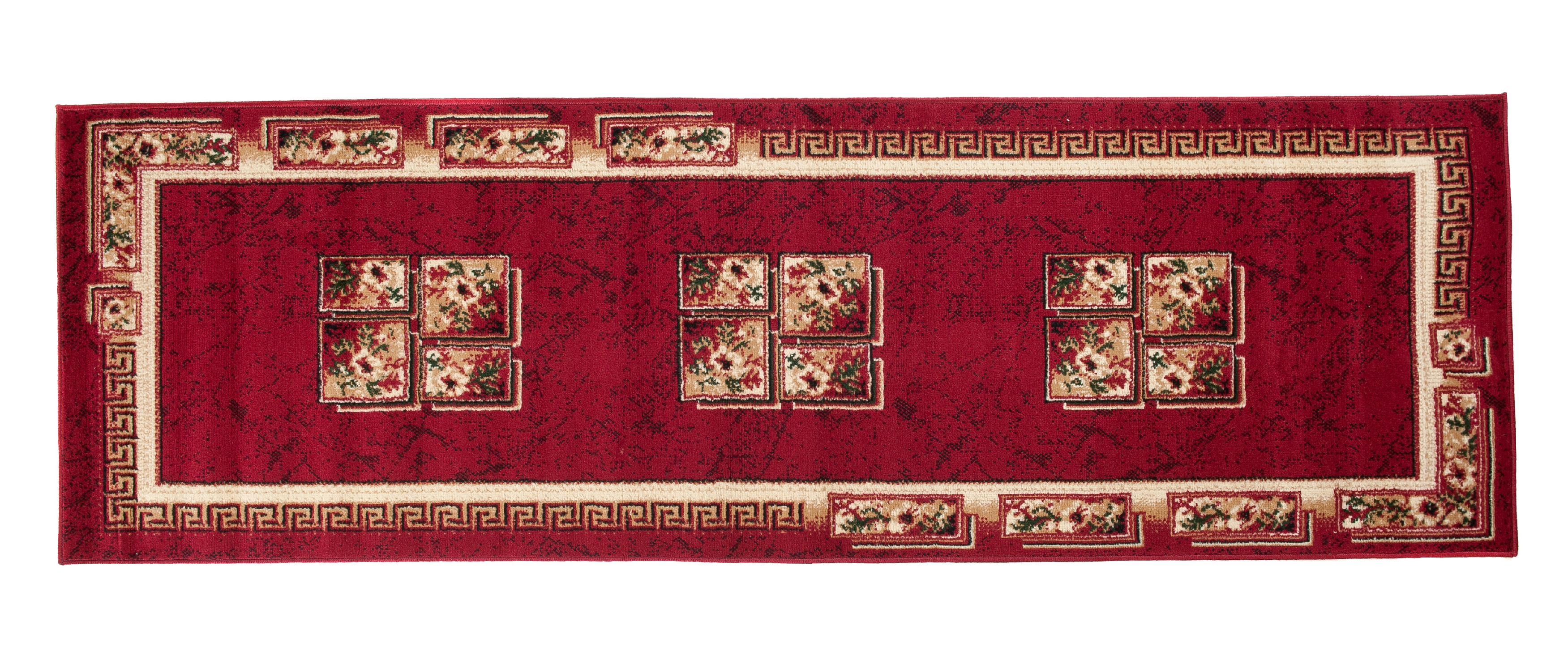 Tradičný koberec/behúň 4489B ČERVENÝ ATLAS PP Červený Rozmer: 70x250