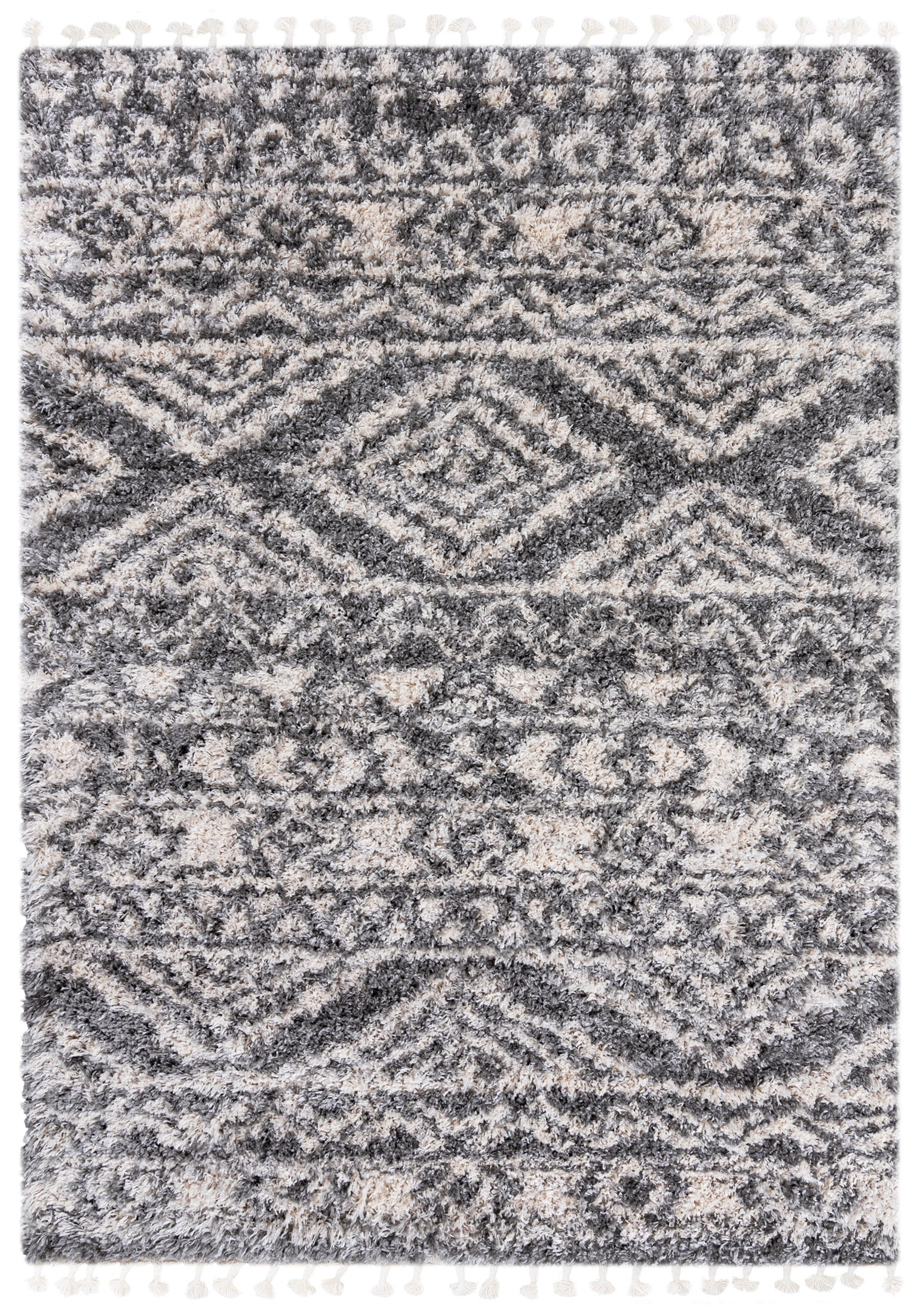 Huňatý  koberec FN46A DARK GREY AZTEC EJF Sivý Rozmer: 60x100