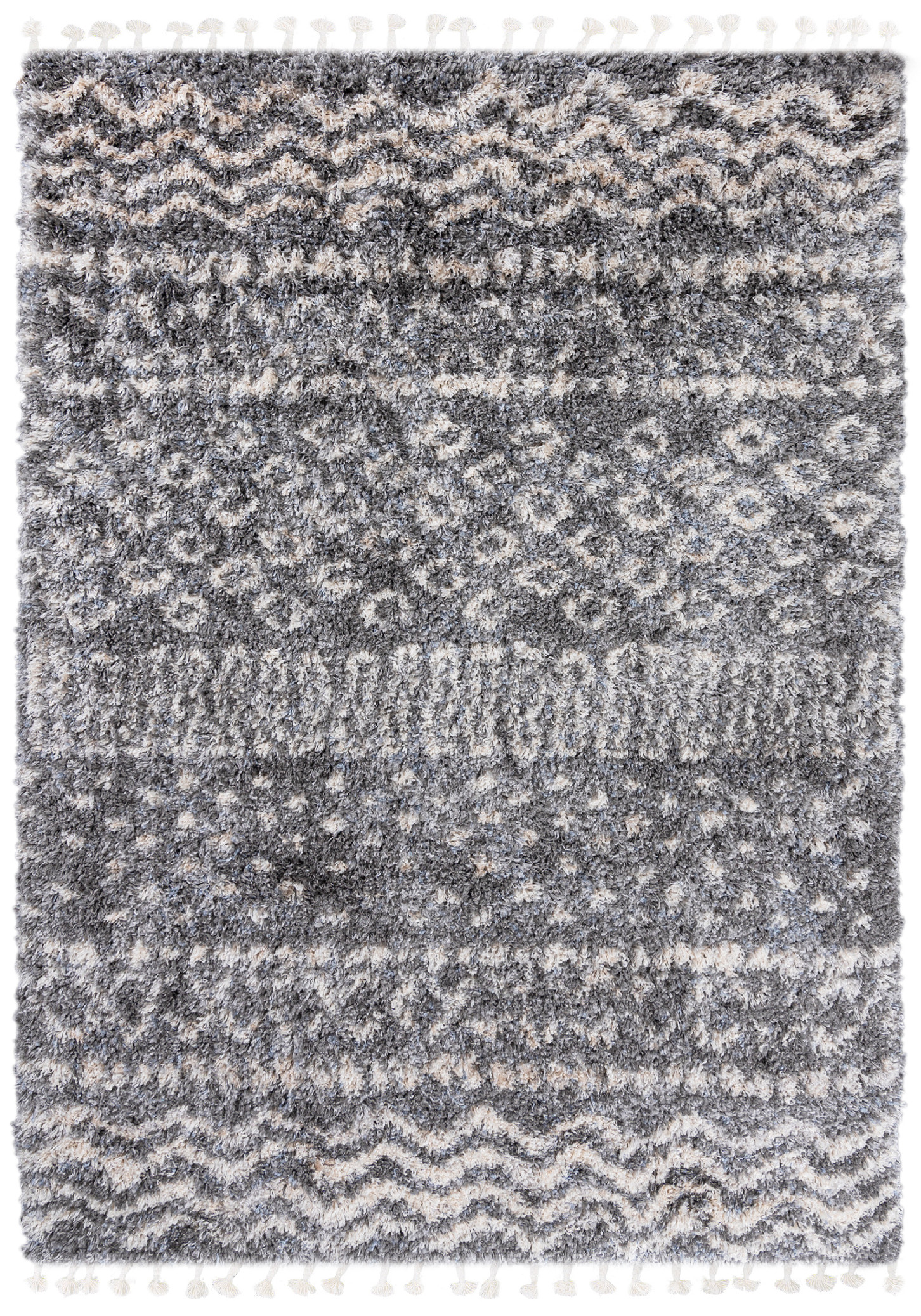 Huňatý koberec FA60A DARK GREY AZTEC EJF Grey Rozmer: 60x100
