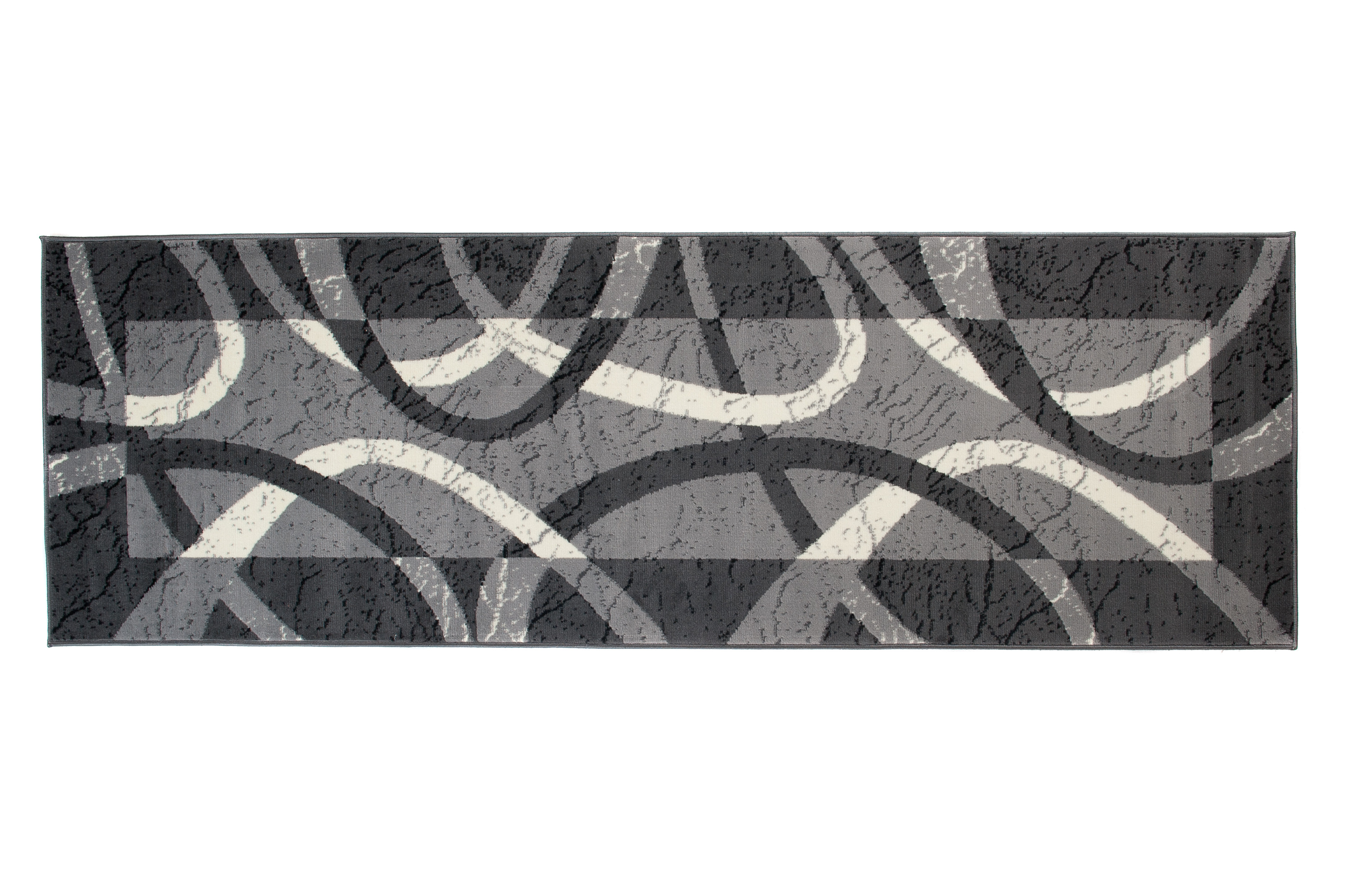 Moderný koberec 3707A DARK GREY LACNO PP CRM Grey Rozmer: 70x150