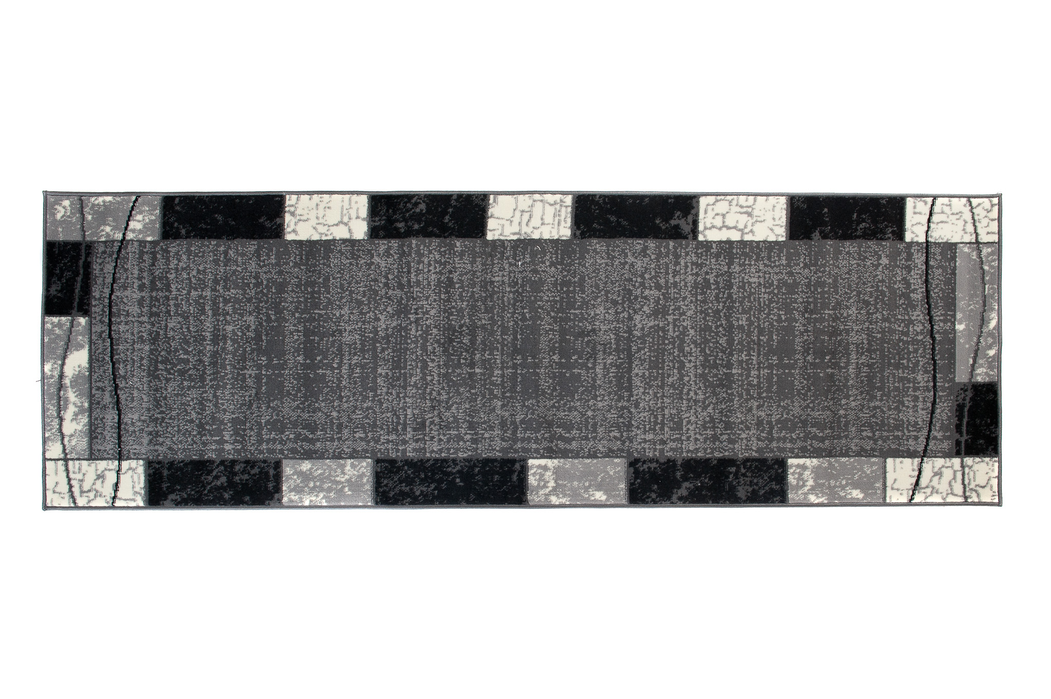 Moderný koberec K872A DARK GREY LACNO PP CRM Grey Rozmer: 70x200