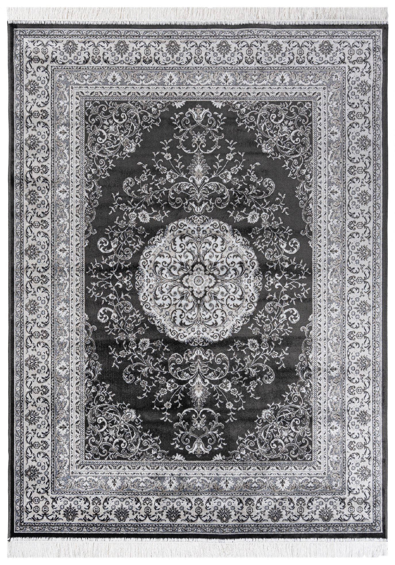 Tradičný koberec Isphahan 77919/68 Anthratice Black Rozmer: 80x150