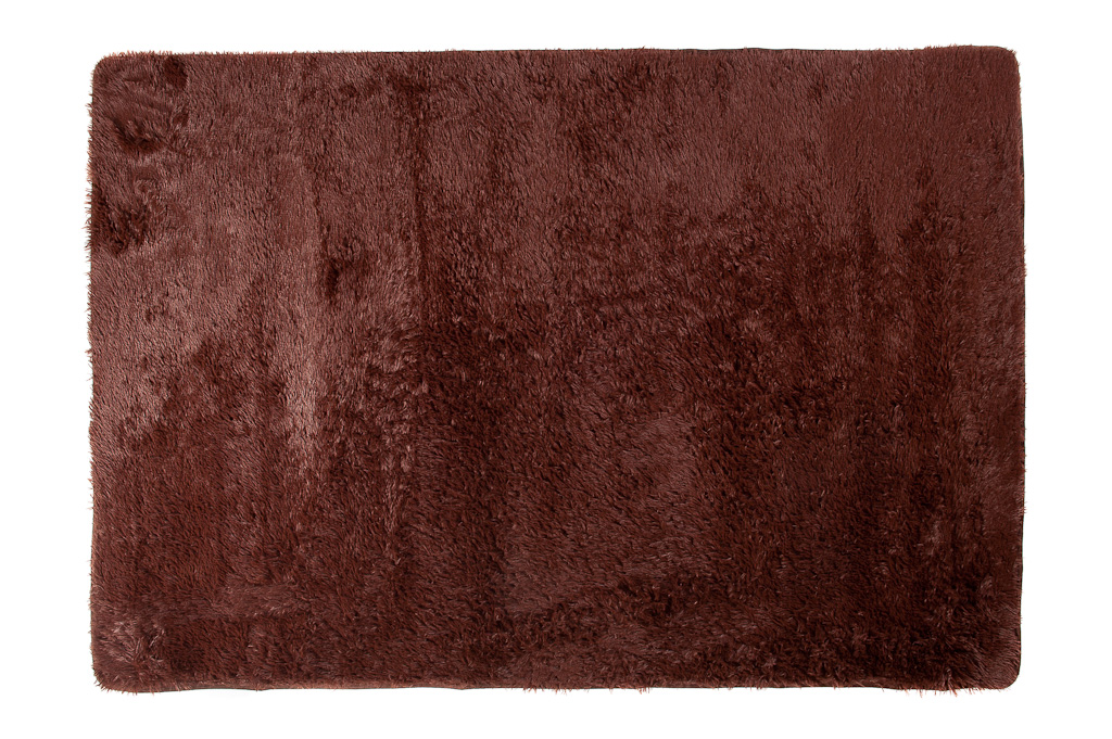 Huňatý koberec BROWN BROWN SILK Hnedý Rozmer: 80x150