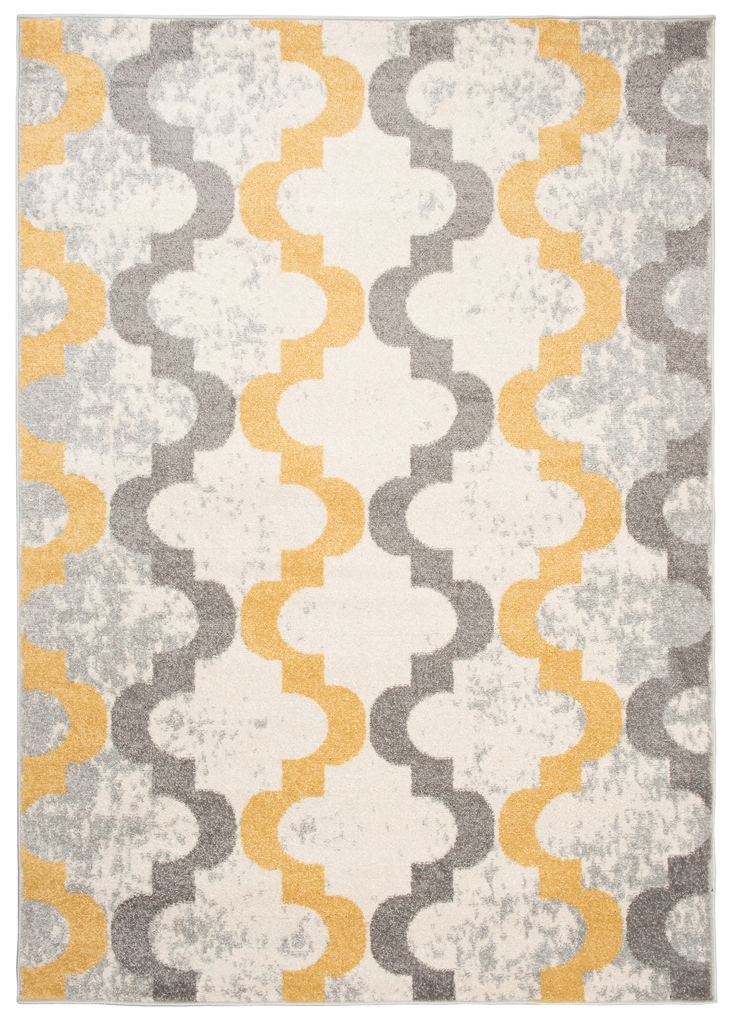 Moderný koberec C941A WHITE/YELLOW LAZUR White Rozmer: 120x170