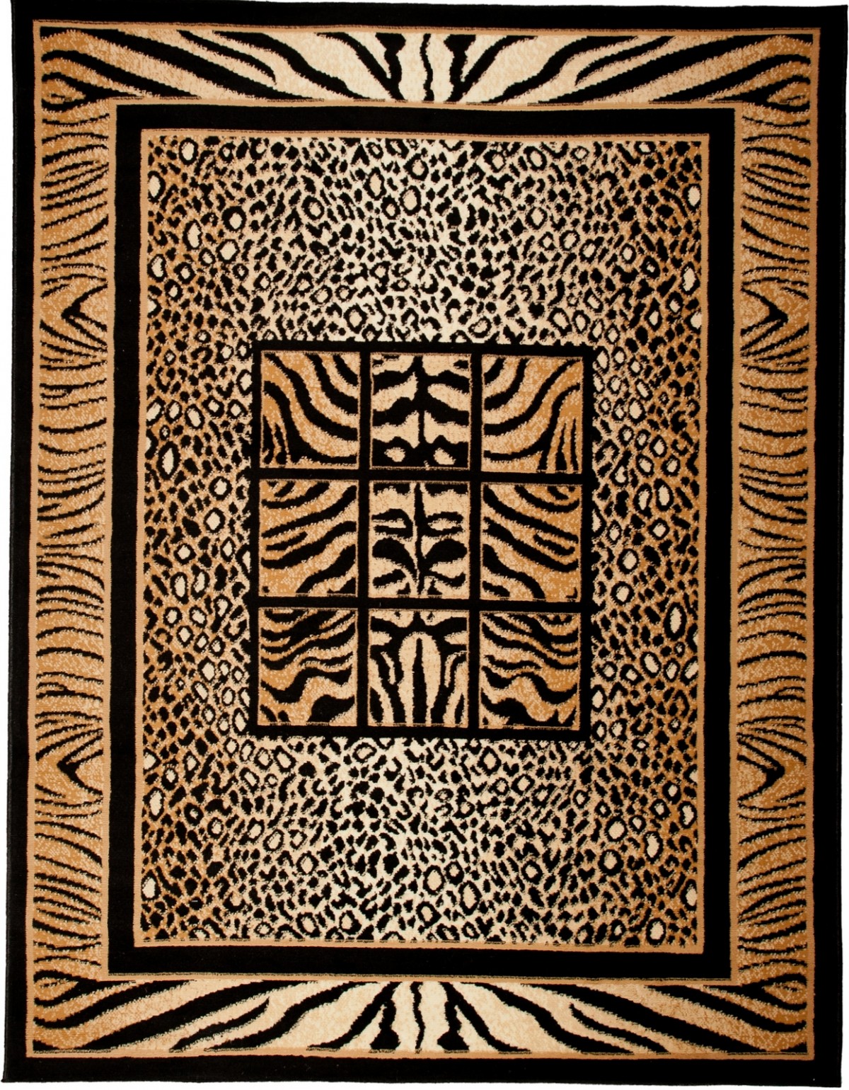 Tradičný koberec/behúň  6600A BLACK ATLAS PP Black Rozmer: 140x200