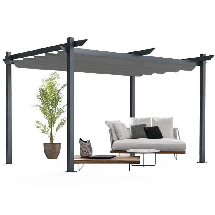 Záhradná pergola 3x4m GRAFIT / TMAVOSIVÁ