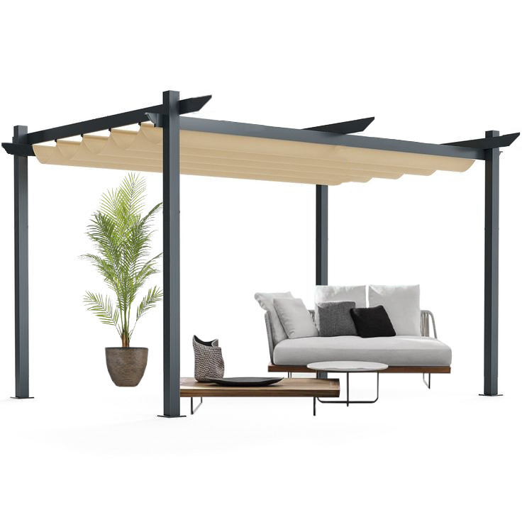 Záhradná pergola 3x4m GRAFIT / BEŽOVÁ
