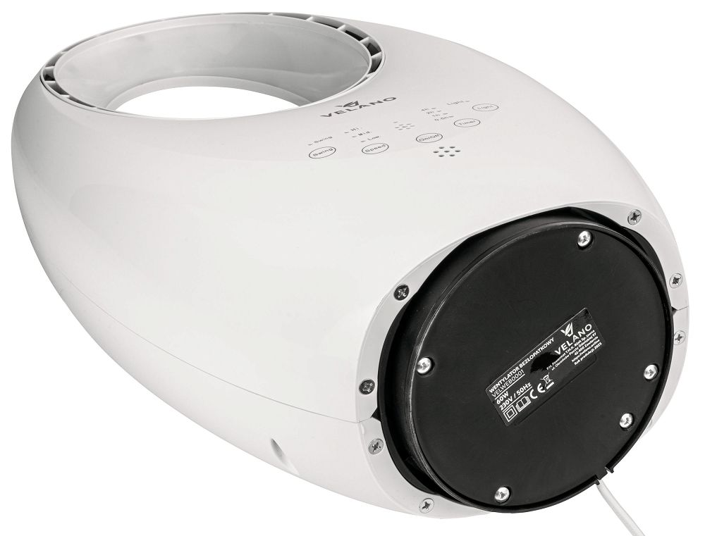 POWERMAT Bezlopatkový ventilátor 60W Velano LED VELWEB0001