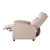 Rozkladacie relaxačné tkaninové kreslo do obývačky Béžové